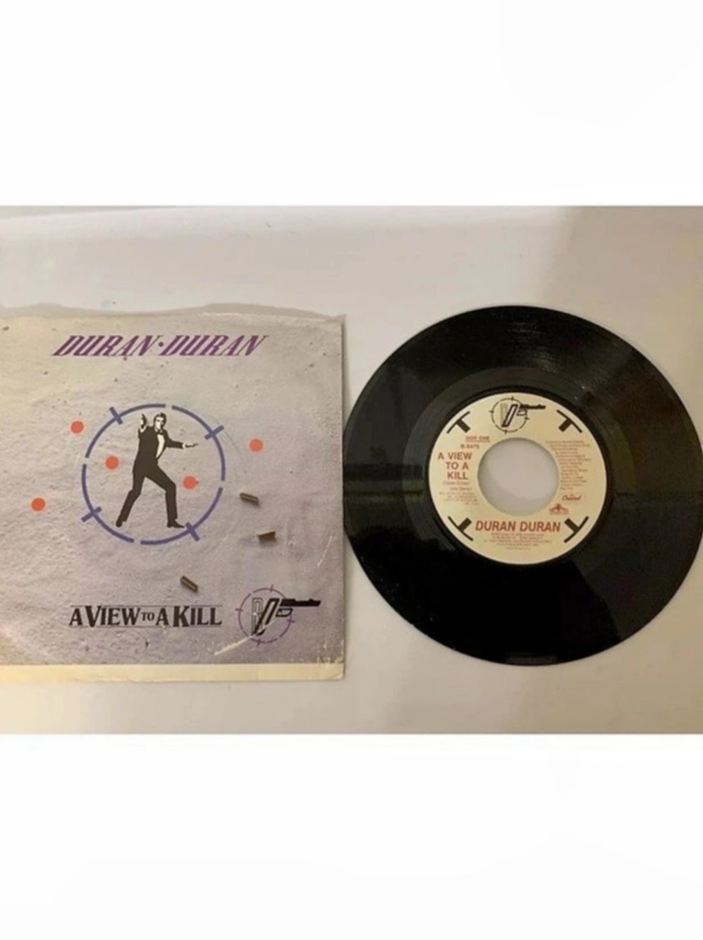1985 Duran Duran A View to Kill James Bond Movie Song SINGLE 45 RPM 7 VINYL EP